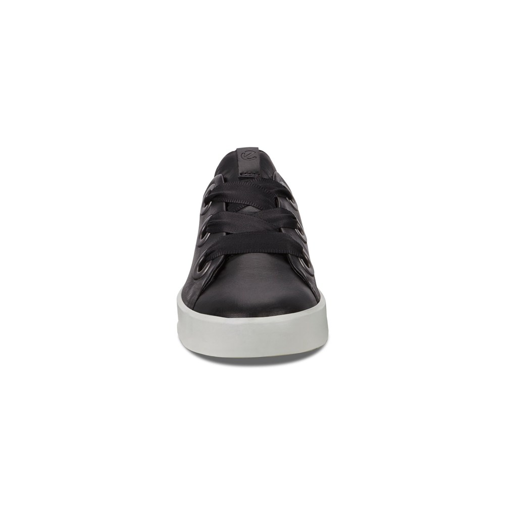 ECCO Womens Sneakers Black - Soft 8 3-Eyelet - LGK-753140